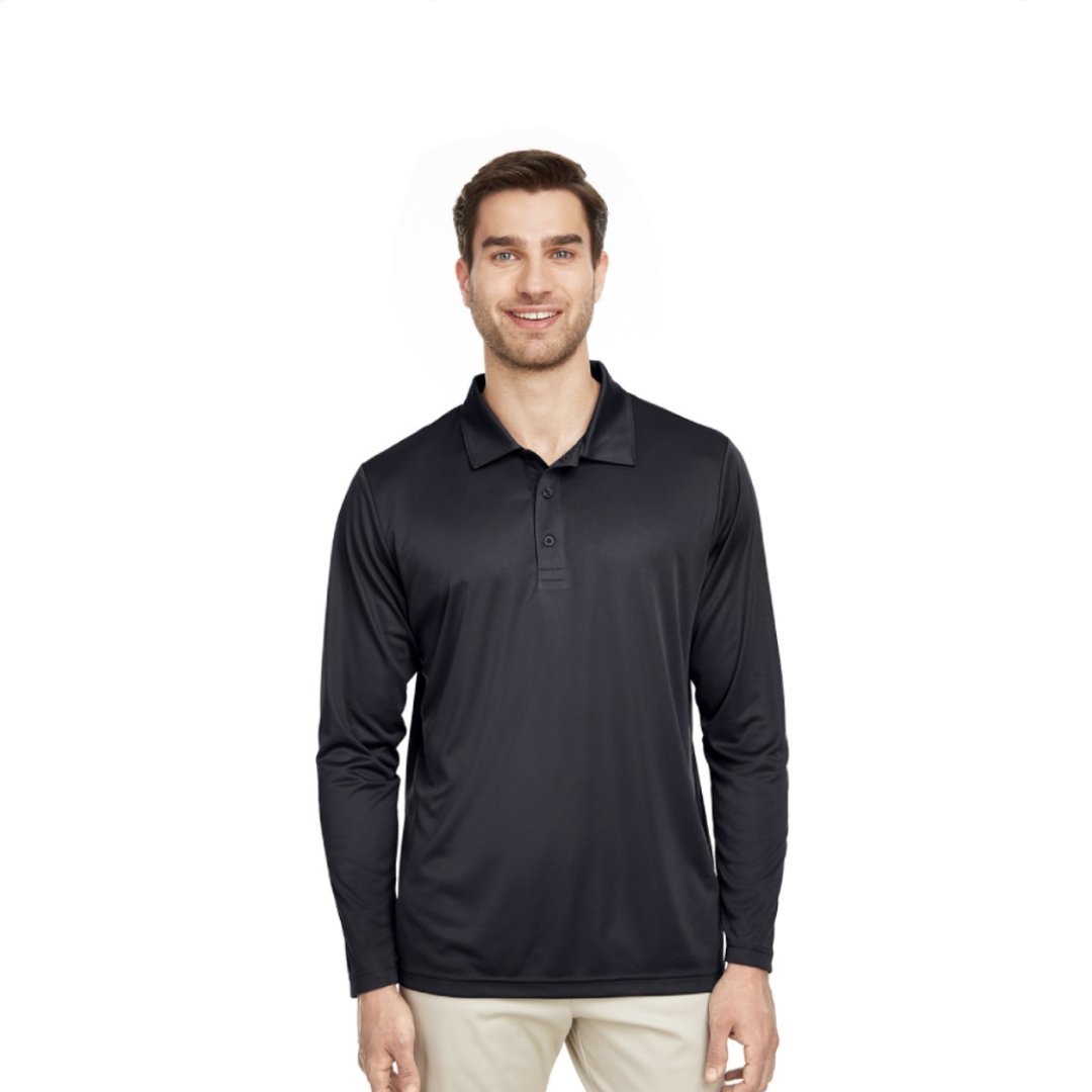 Mens Zone Performance Long Sleeve Polo