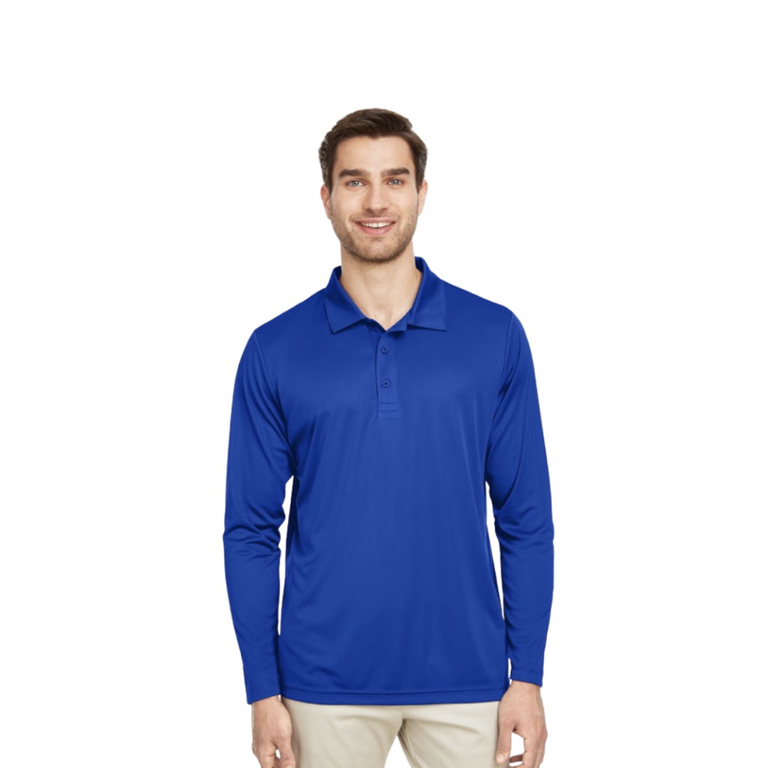 Mens Zone Performance Long Sleeve Polo