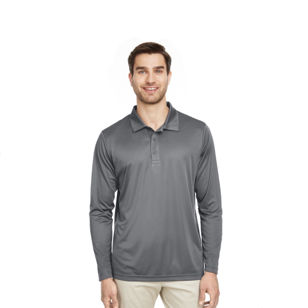 Mens Zone Performance Long Sleeve Polo