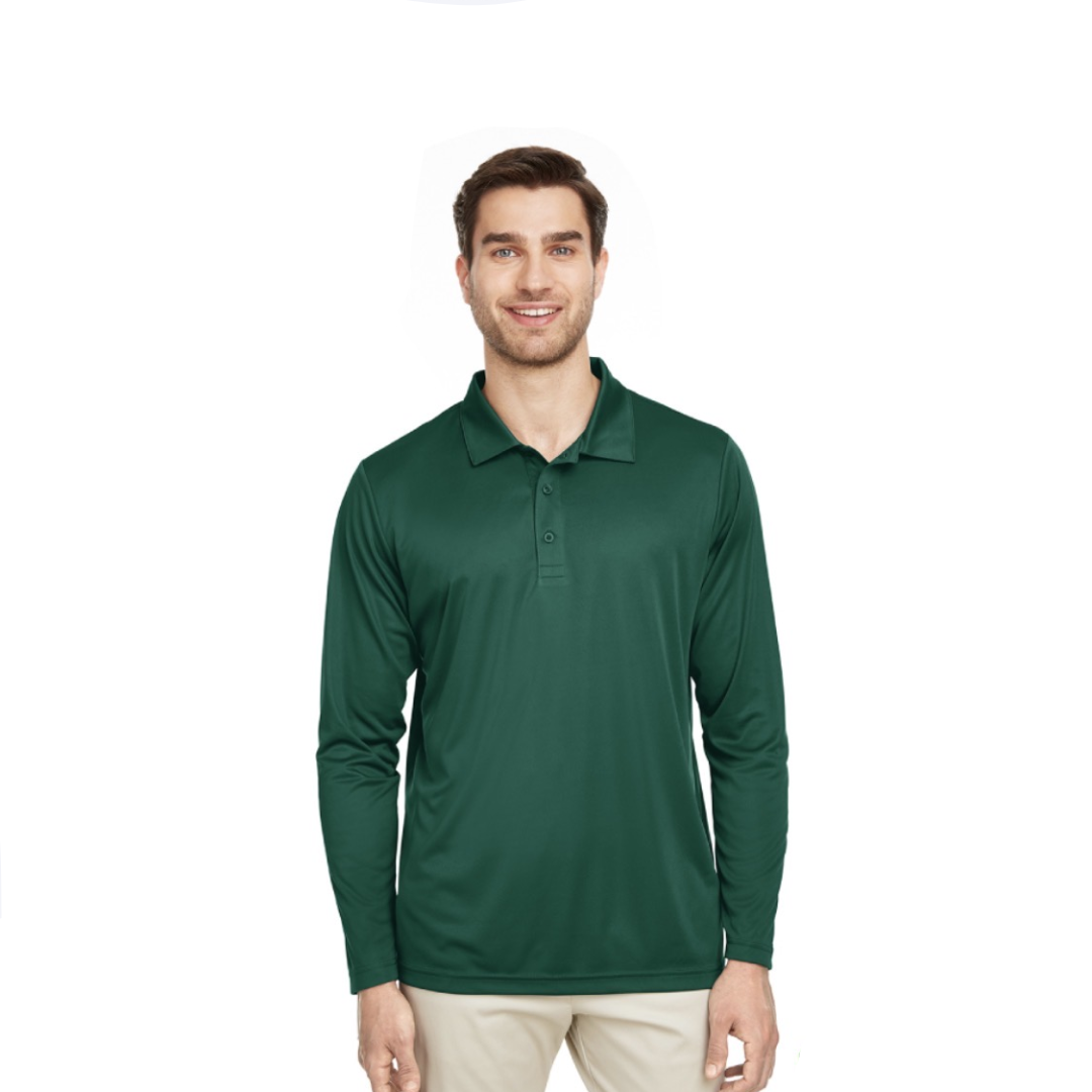 Mens Zone Performance Long Sleeve Polo