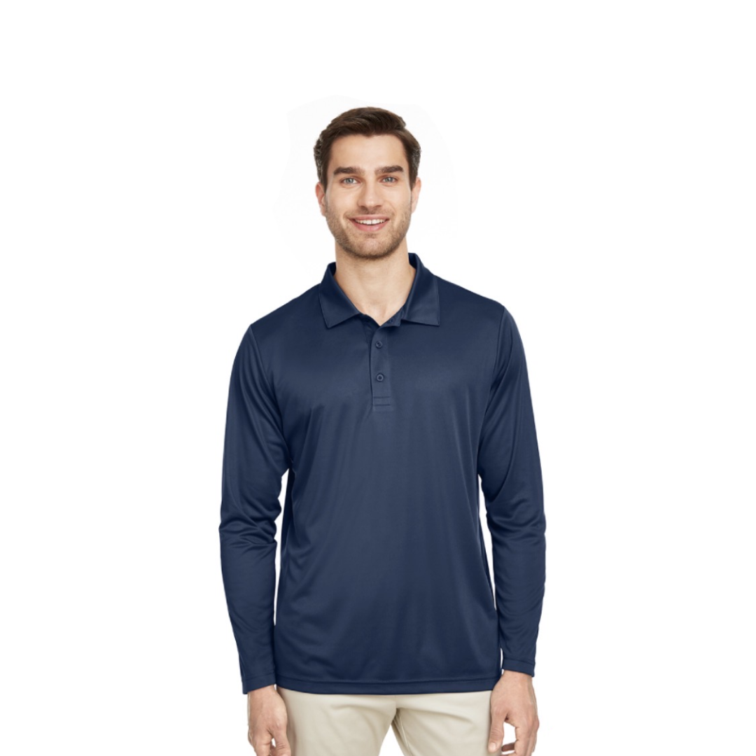 Mens Zone Performance Long Sleeve Polo